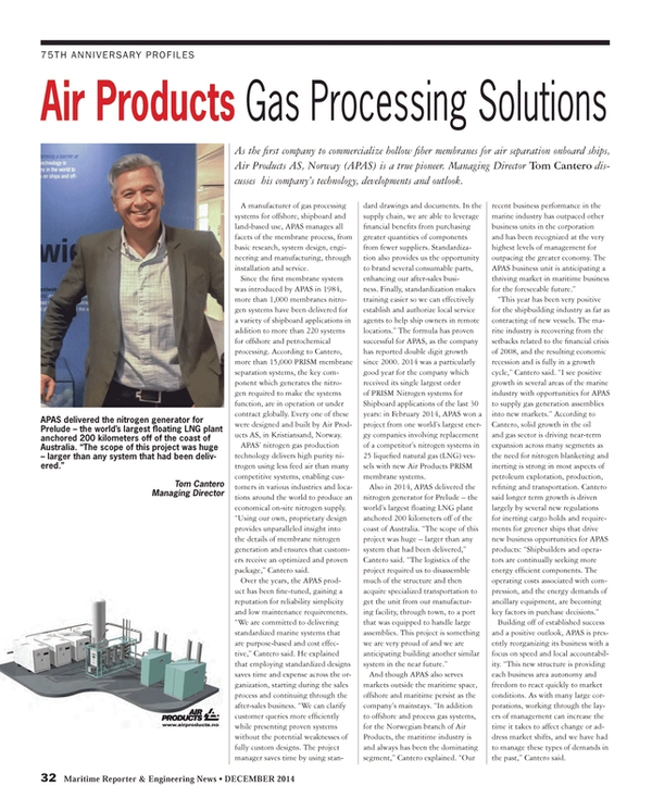 Maritime Reporter Magazine, page 32,  Dec 2014