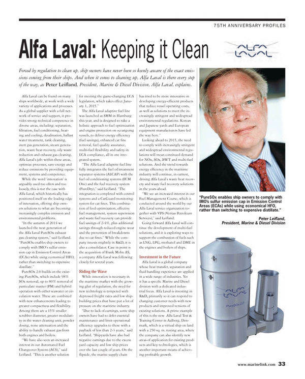 Maritime Reporter Magazine, page 33,  Dec 2014