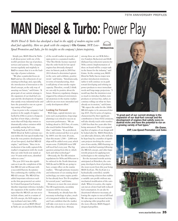 Maritime Reporter Magazine, page 35,  Dec 2014