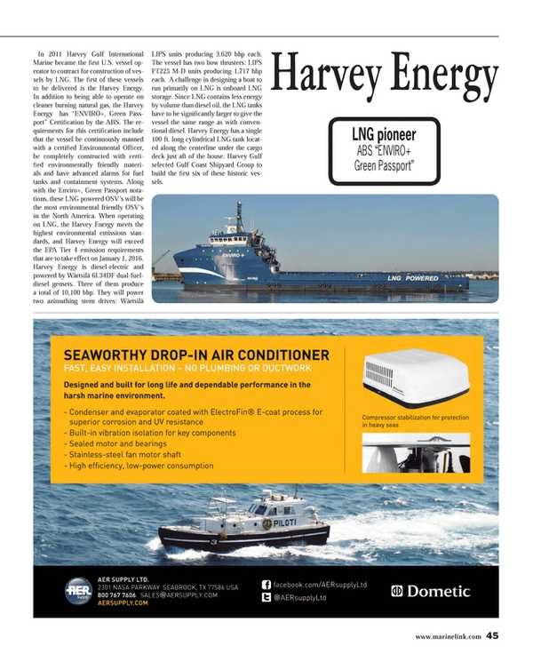 Maritime Reporter Magazine, page 45,  Dec 2014