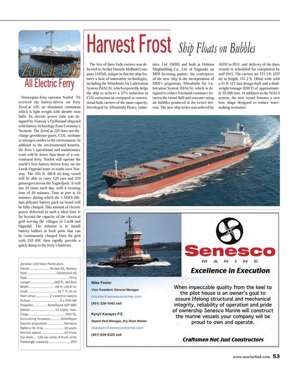 Maritime Reporter Magazine, page 53,  Dec 2014