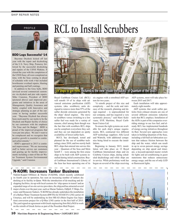 Maritime Reporter Magazine, page 10,  Jan 2015