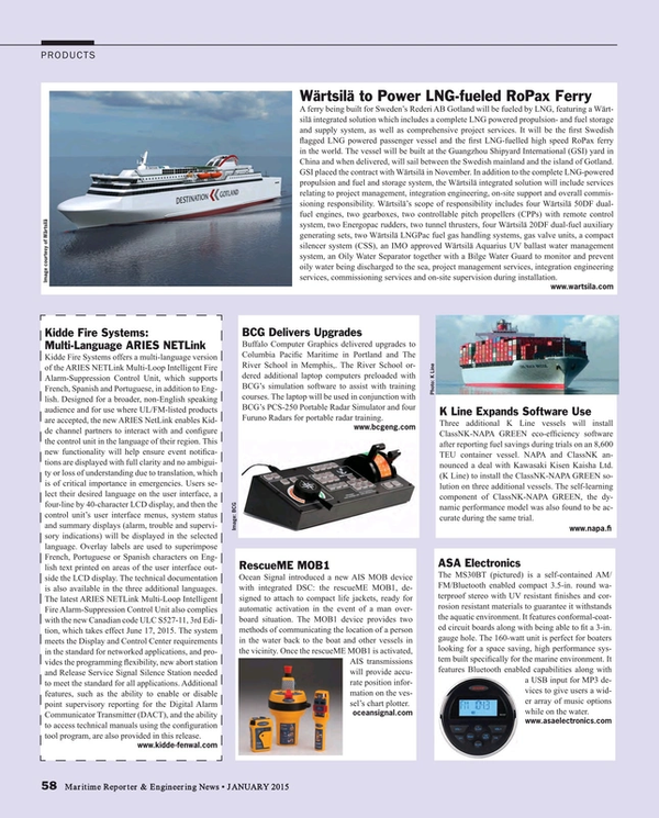 Maritime Reporter Magazine, page 58,  Jan 2015