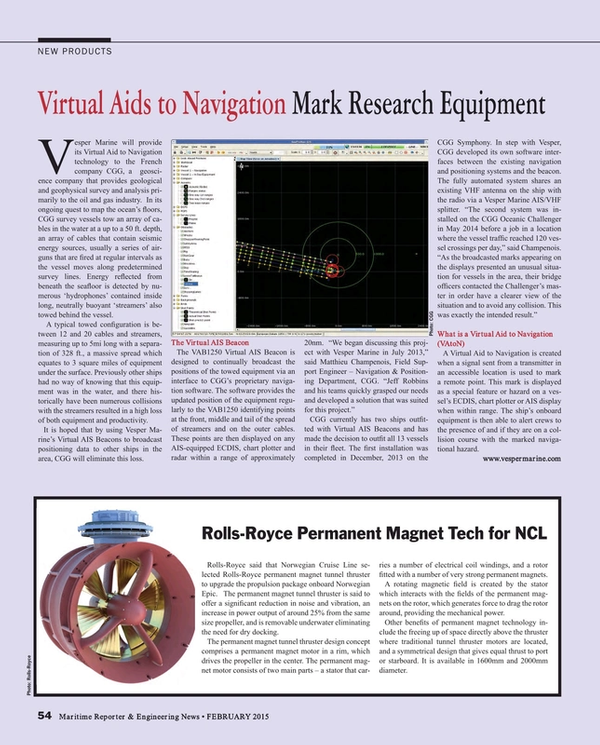 Maritime Reporter Magazine, page 54,  Feb 2015