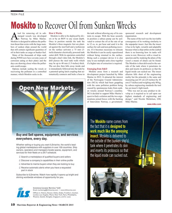 Maritime Reporter Magazine, page 10,  Mar 2015