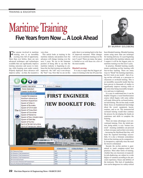 Maritime Reporter Magazine, page 22,  Mar 2015