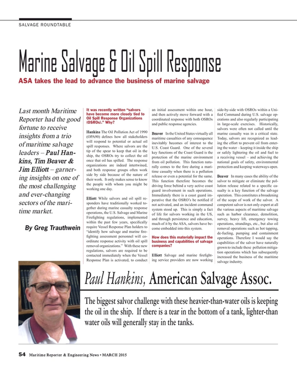 Maritime Reporter Magazine, page 54,  Mar 2015