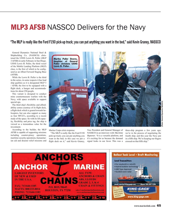 Maritime Reporter Magazine, page 65,  Mar 2015