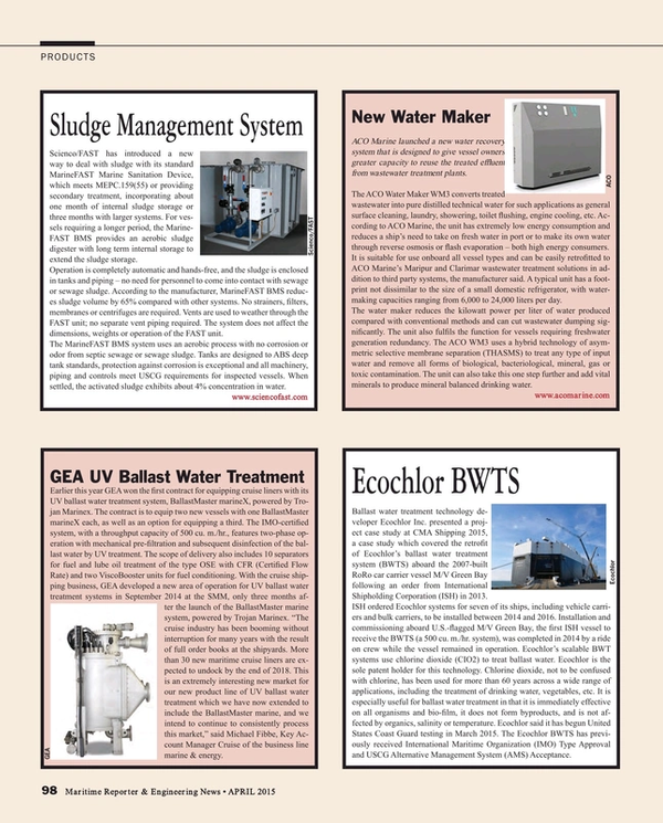 Maritime Reporter Magazine, page 98,  Apr 2015