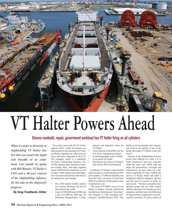 Maritime Reporter Magazine, page 74,  Apr 2015