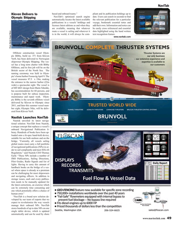 Maritime Reporter Magazine, page 49,  May 2015
