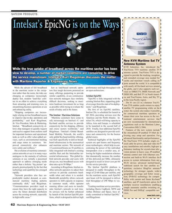 Maritime Reporter Magazine, page 62,  May 2015