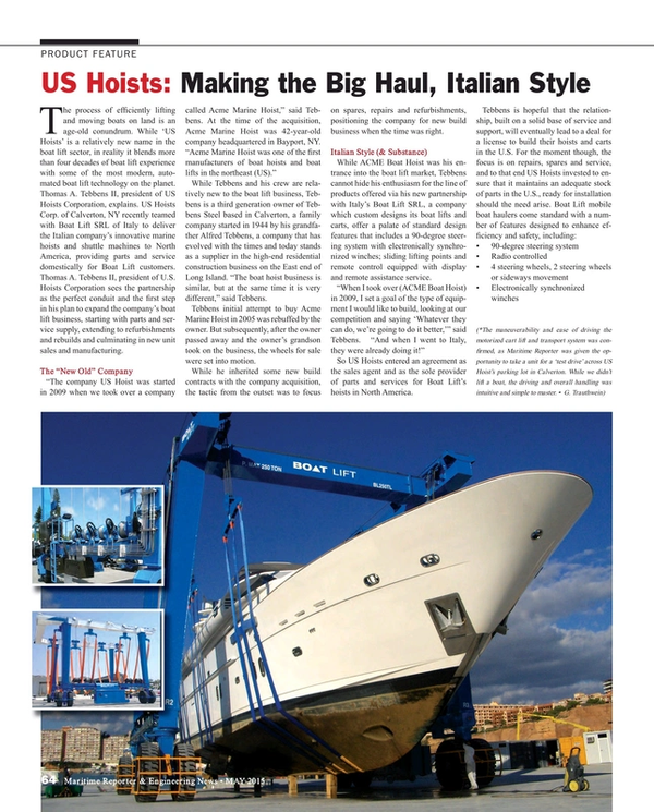 Maritime Reporter Magazine, page 64,  May 2015