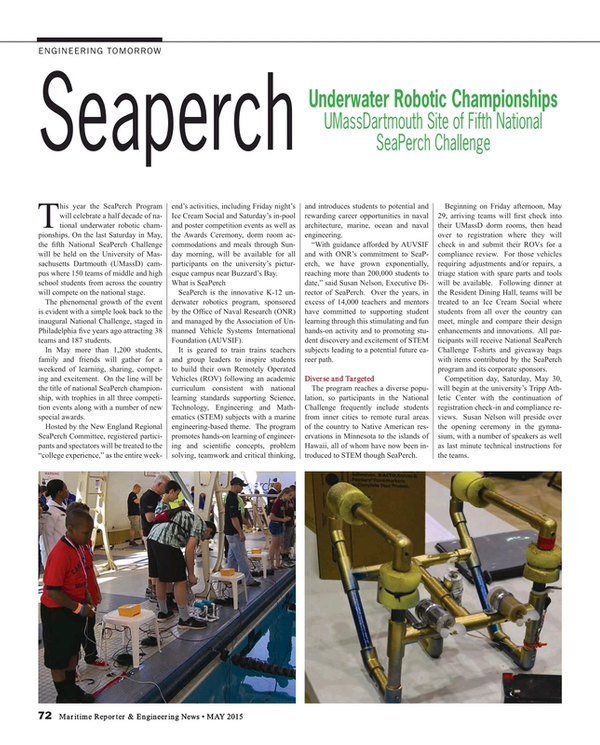 Maritime Reporter Magazine, page 72,  May 2015