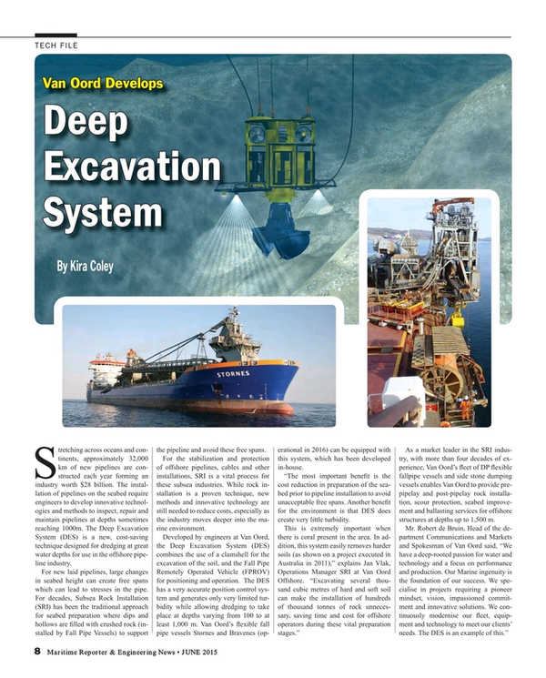 Maritime Reporter Magazine, page 8,  Jun 2015