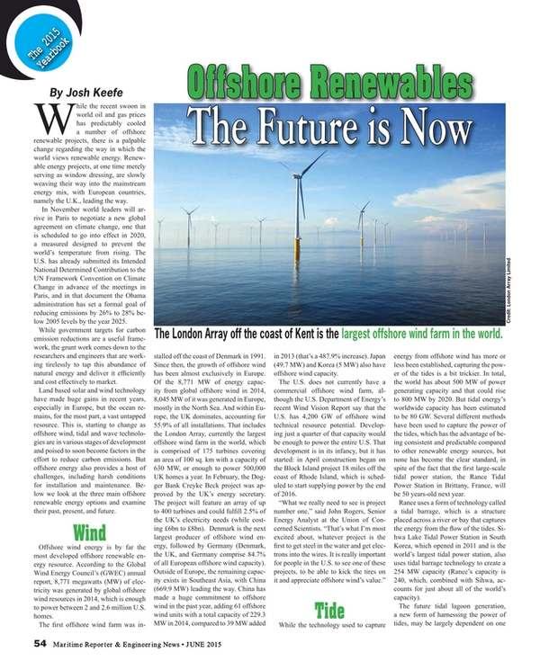 Maritime Reporter Magazine, page 54,  Jun 2015