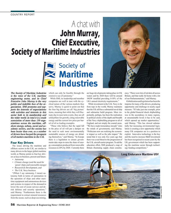 Maritime Reporter Magazine, page 56,  Jun 2015