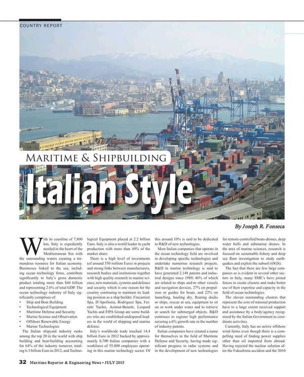 Maritime Reporter Magazine, page 32,  Jul 2015