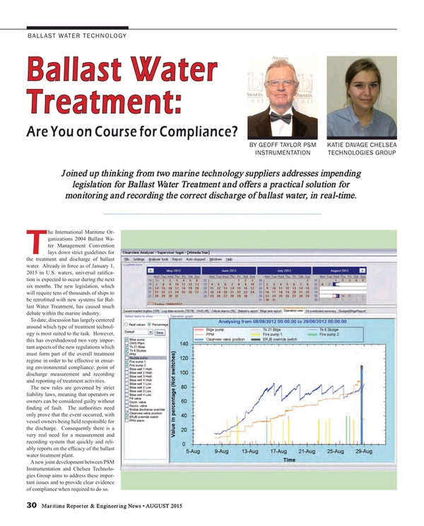 Maritime Reporter Magazine, page 30,  Aug 2015