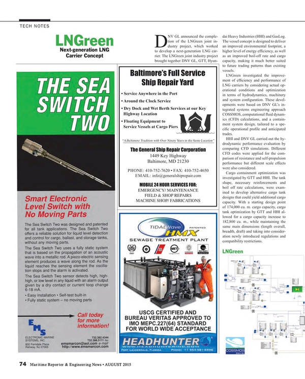 Maritime Reporter Magazine, page 74,  Aug 2015