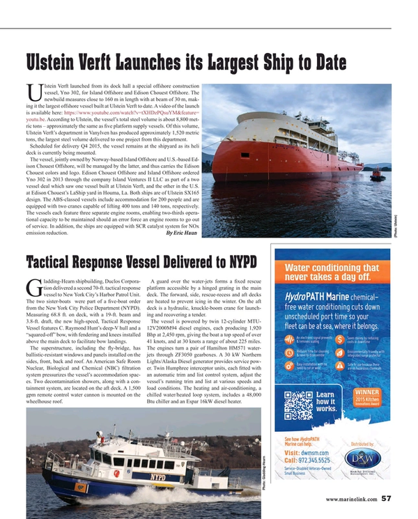 Maritime Reporter Magazine, page 57,  Sep 2015