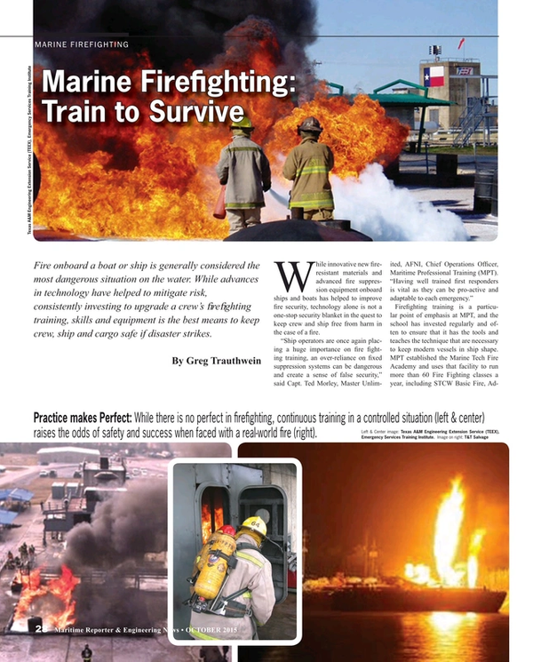 Maritime Reporter Magazine, page 28,  Oct 2015