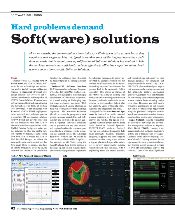 Maritime Reporter Magazine, page 62,  Oct 2015