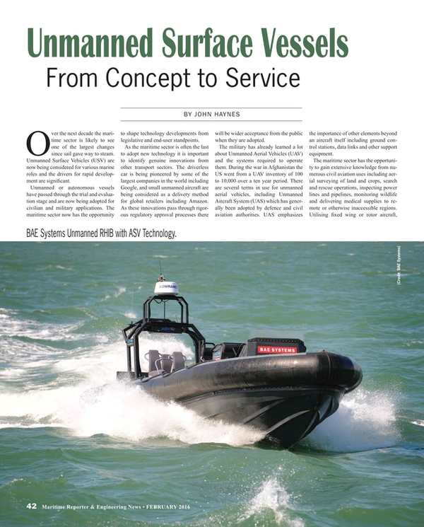 Maritime Reporter Magazine, page 42,  Feb 2016
