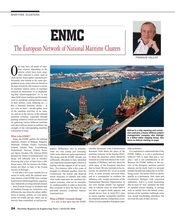 Maritime Reporter Magazine, page 24,  Aug 2016