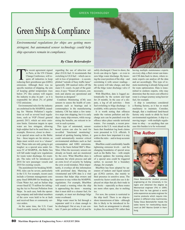 Maritime Reporter Magazine, page 80,  Aug 2016