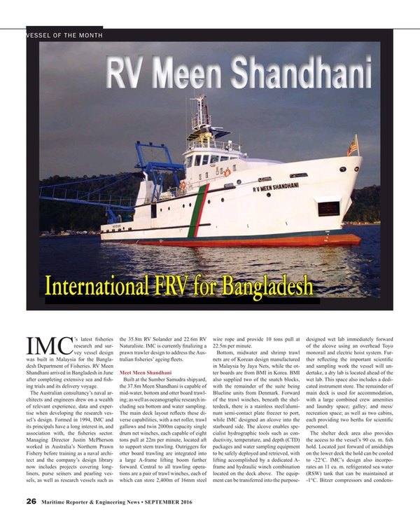 Maritime Reporter Magazine, page 26,  Sep 2016