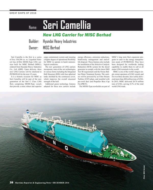 Maritime Reporter Magazine, page 38,  Dec 2016