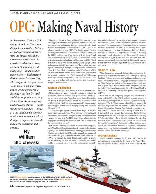 Maritime Reporter Magazine, page 44,  Dec 2016