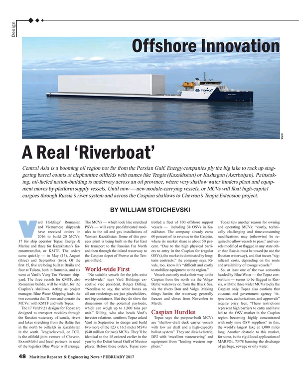 Maritime Reporter Magazine, page 48,  Feb 2017