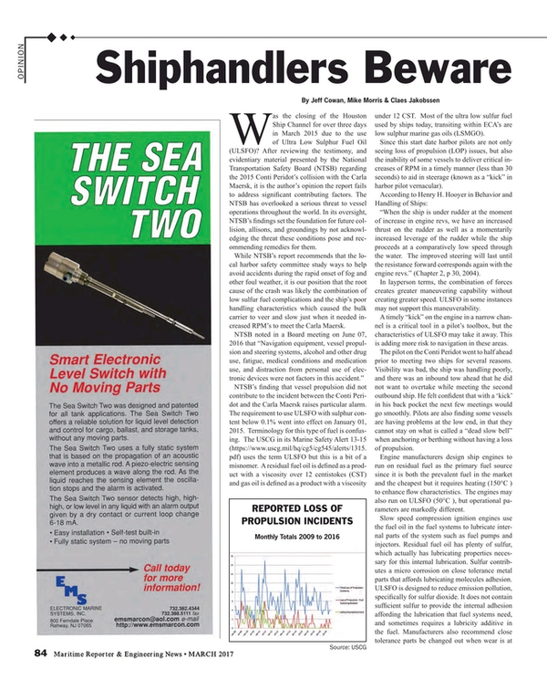 Maritime Reporter Magazine, page 84,  Mar 2017