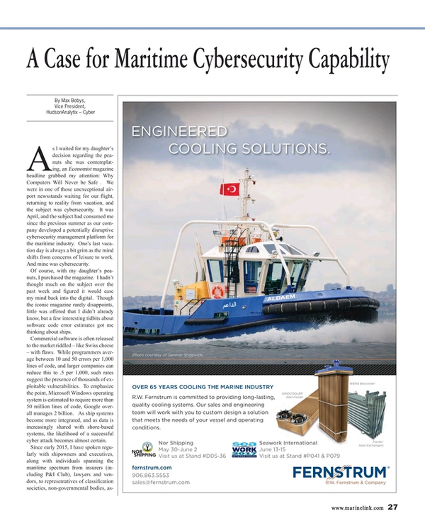 Maritime Reporter Magazine, page 27,  May 2017