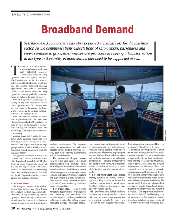 Maritime Reporter Magazine, page 10,  Jul 2017