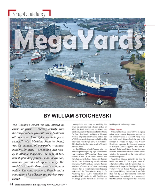 Maritime Reporter Magazine, page 42,  Aug 2017