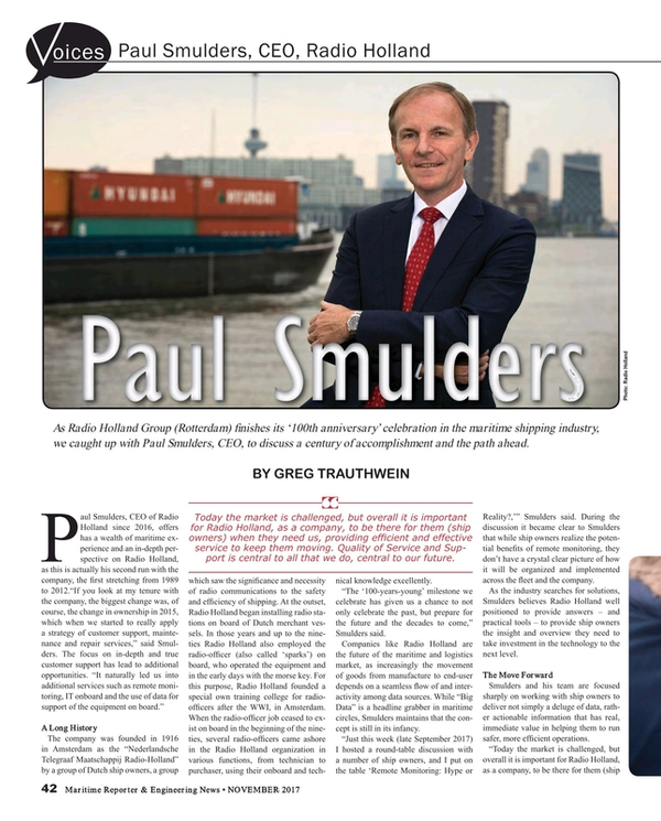 Maritime Reporter Magazine, page 42,  Nov 2017