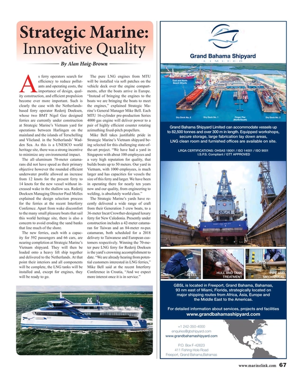 Maritime Reporter Magazine, page 67,  Nov 2017