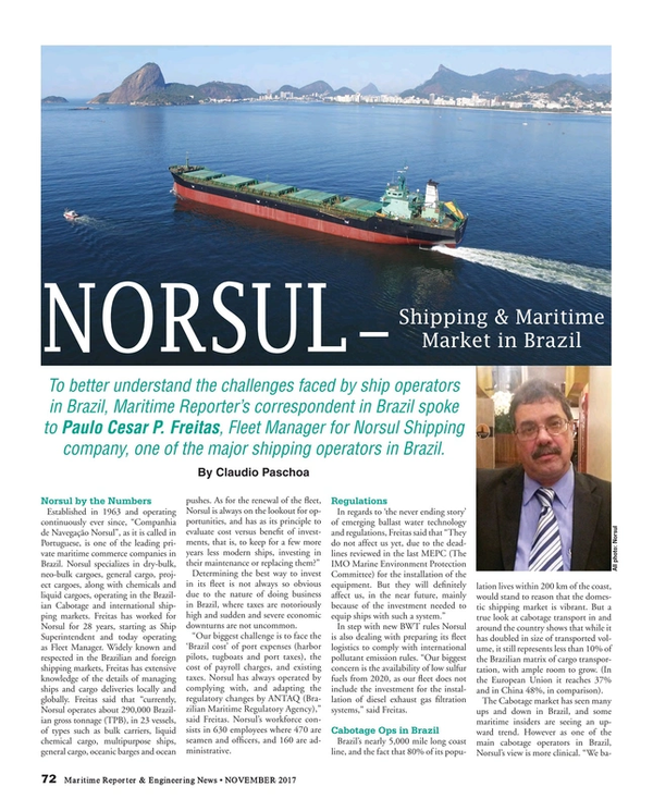 Maritime Reporter Magazine, page 72,  Nov 2017