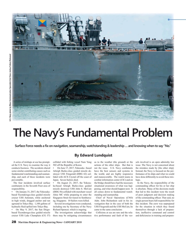 Maritime Reporter Magazine, page 28,  Jan 2018