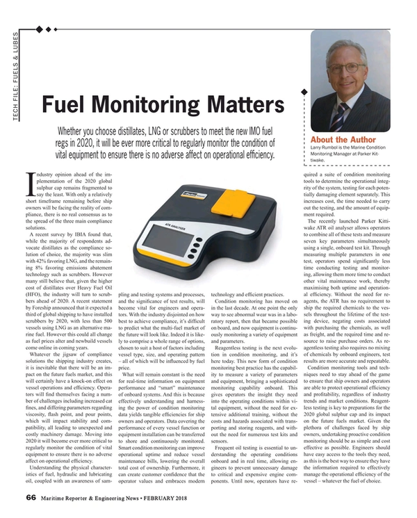 Maritime Reporter Magazine, page 66,  Feb 2018