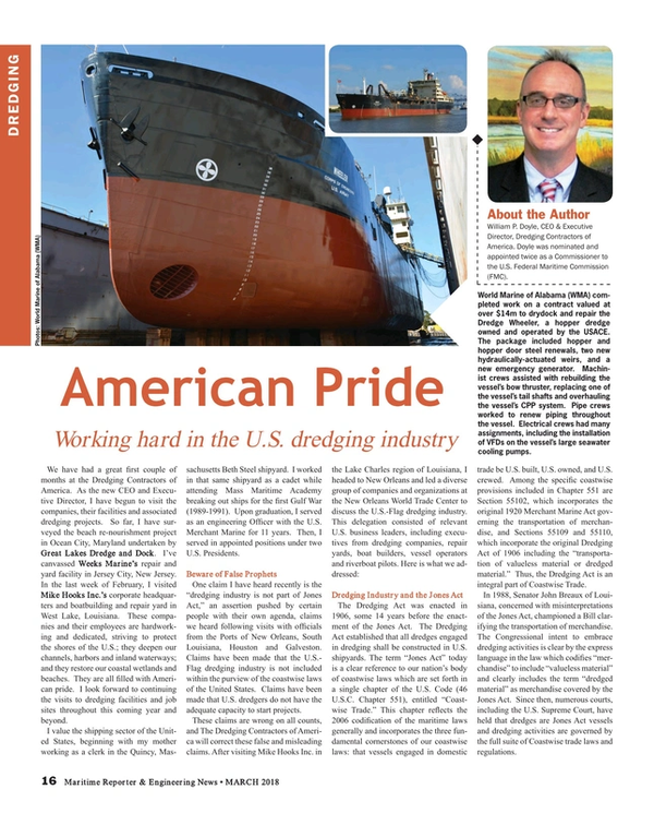 Maritime Reporter Magazine, page 16,  Mar 2018