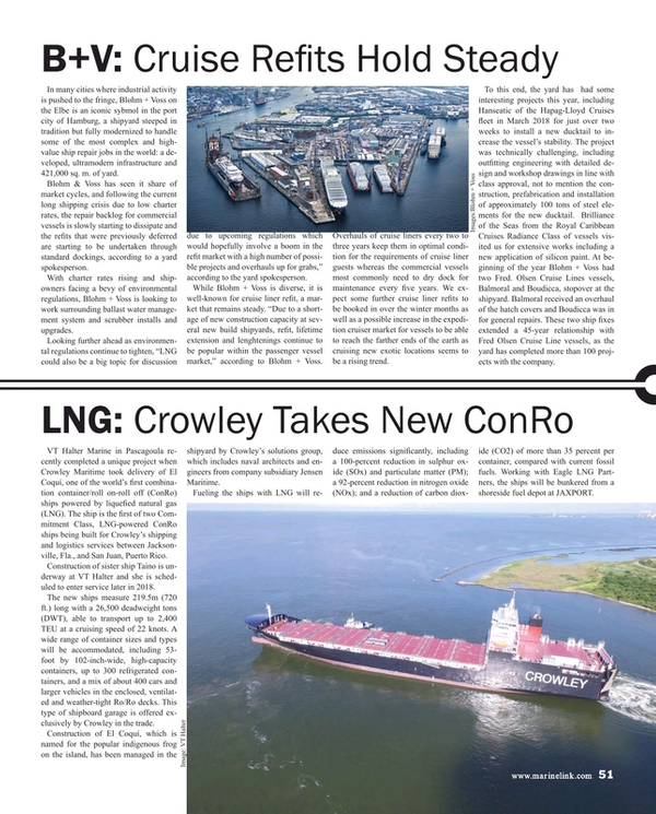 Maritime Reporter Magazine, page 51,  Aug 2018