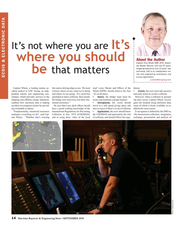 Maritime Reporter Magazine, page 14,  Sep 2018