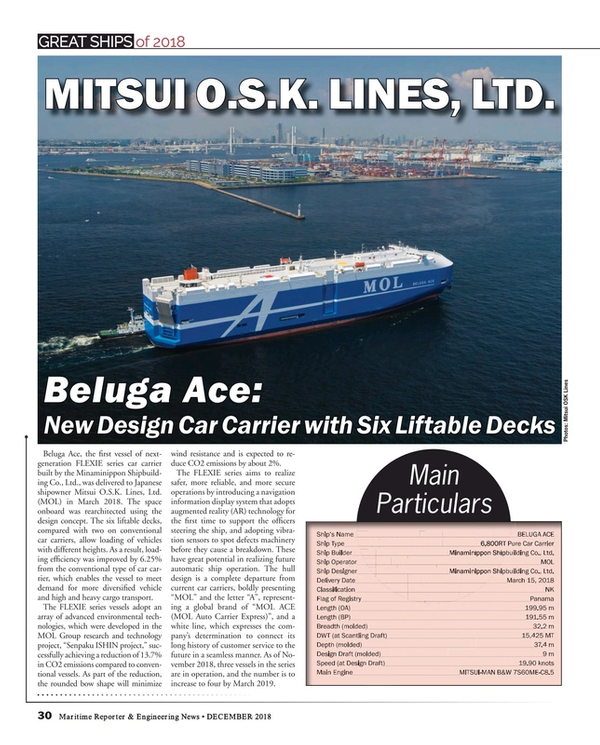 Maritime Reporter Magazine, page 30,  Dec 2018