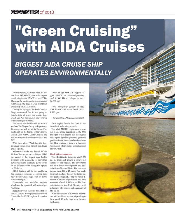 Maritime Reporter Magazine, page 34,  Dec 2018