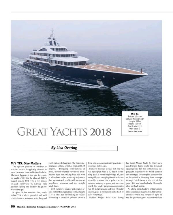 Maritime Reporter Magazine, page 50,  Jan 2019