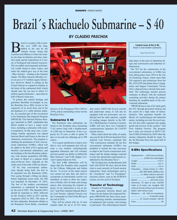 Maritime Reporter Magazine, page 42,  Apr 2019